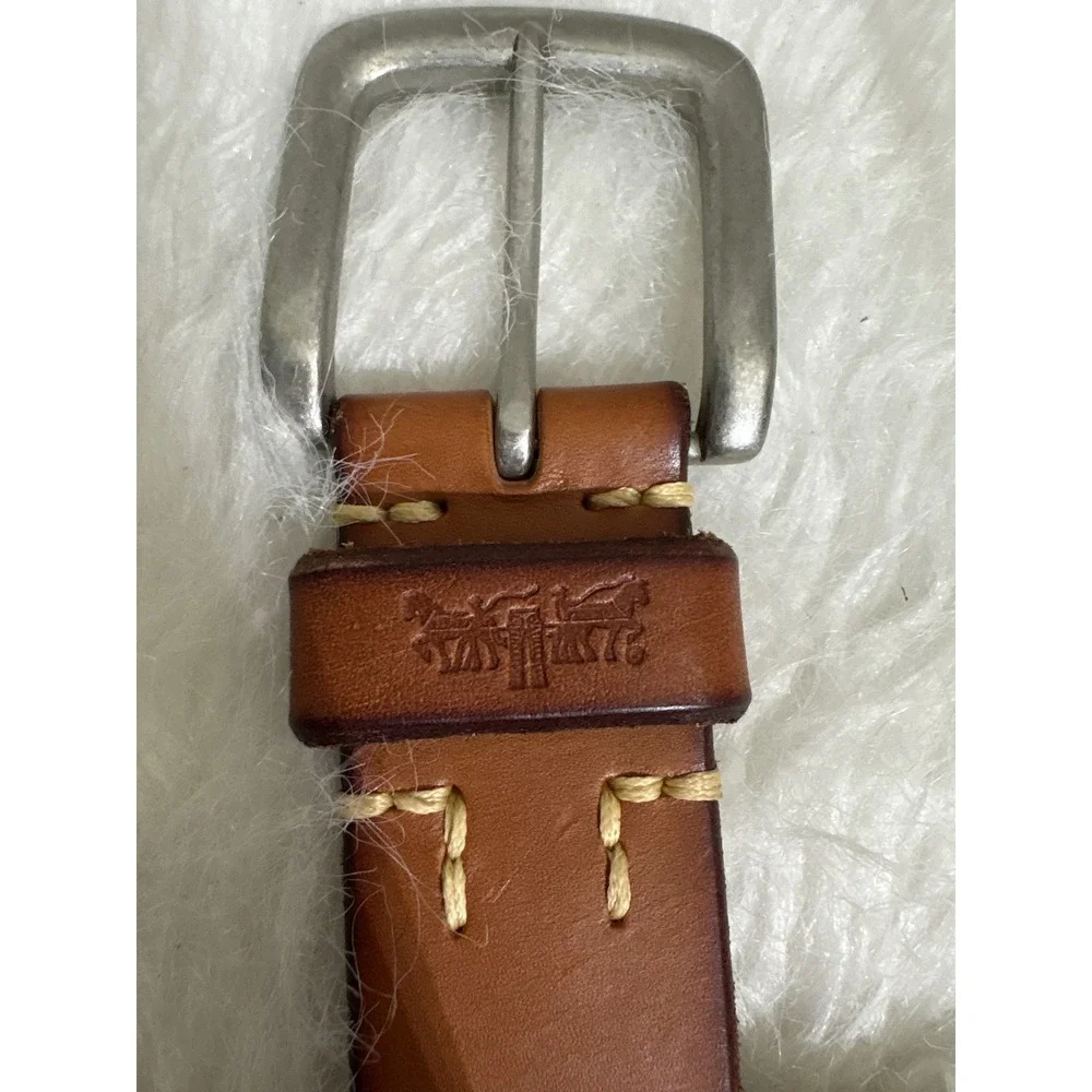 Levis Belt Mens  Brown Full Grain Bovine Leather Ranch Americana wear Western 32